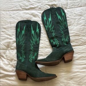 Dingo Green Heeled Boots